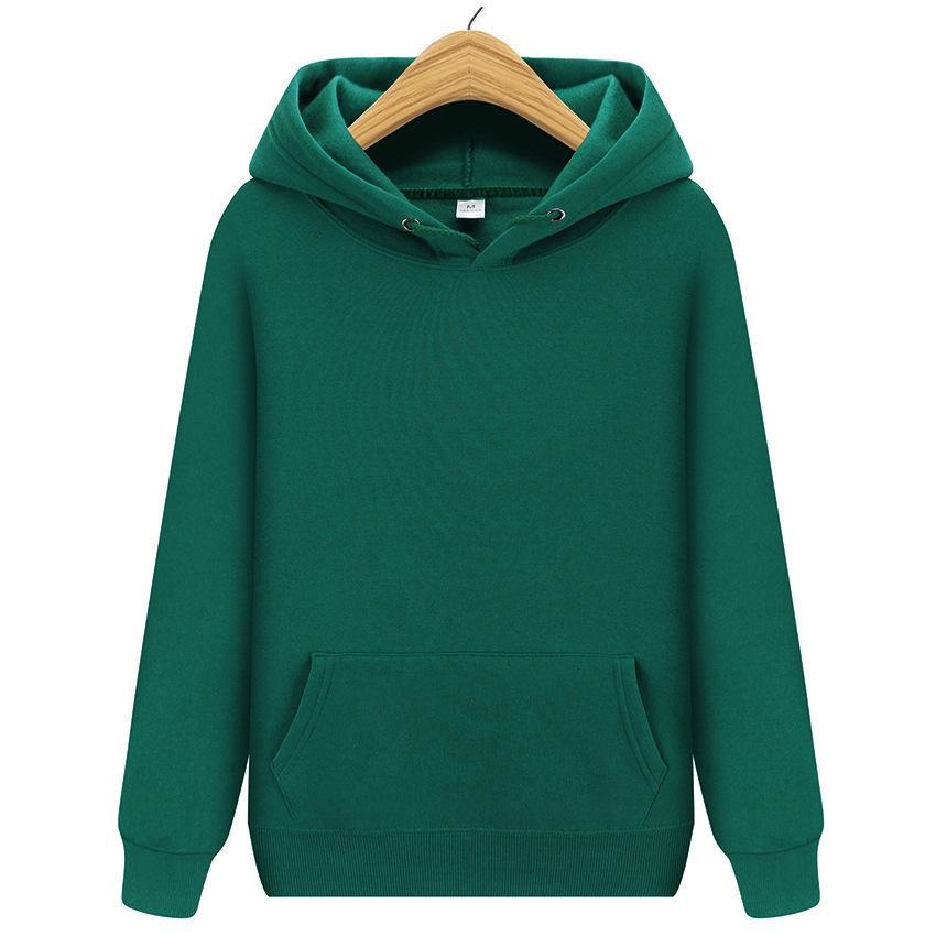 Fashion Solid Color Hooded Sports Sweater Casual Couple Pullover Sweater Solid Color Hooded Sweatshirts for Spring and Autumn