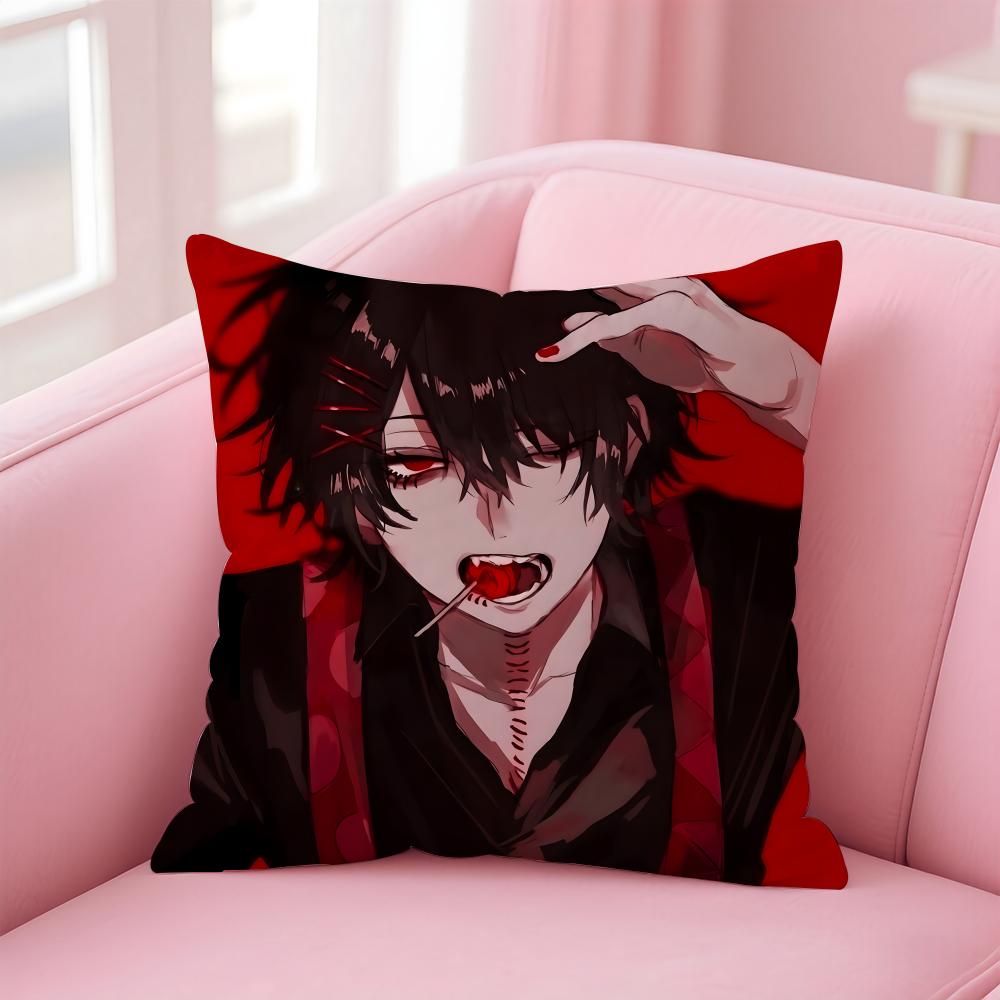 T-tokyo ghoulS Cushion Cover Home & Car Multi-Scene Pillow Cover - Reversible, Soft & Durable for Daily Use