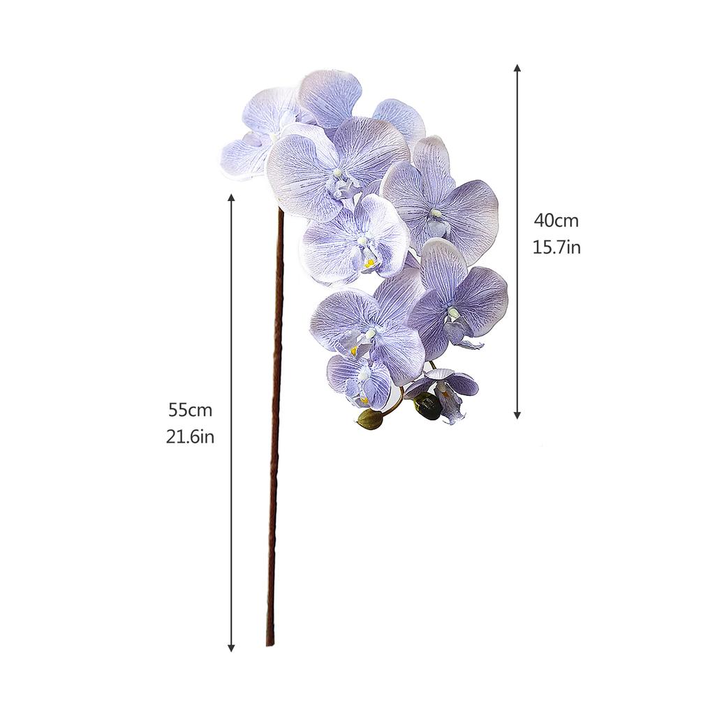 Künstliche Orchidee 10 Köpfe Phalaenopsis Simulationsblume Handgefertigt DIY Kunstblumen für Zuhause Einkaufszentrum Tischdekorationen