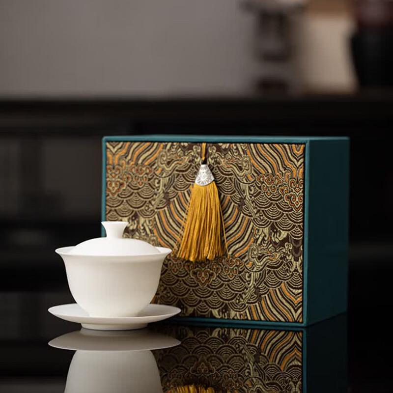 Qinghuan Yuanman Ice-Jade Ceramic Gaiwan (150ml)