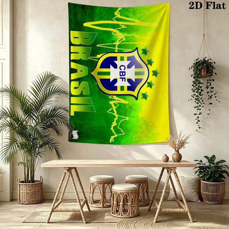 CBF Brasil Wall Tapestry Aesthetic Wall Hanging Printed Fabric Blanket Decorative Tapestries for Bedroom Living Room Home Decor