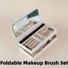 286- Makeup Brush Set - Foundation/Contour/Eyeshadow/Nose Contour/Stippling Brushes with Portable Case