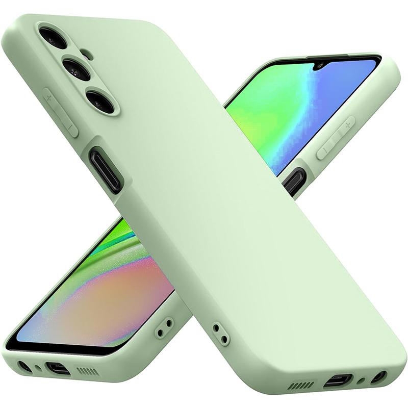 

Роскошный жидкий силиконовый чехол для Samsung Galaxy A05s A 05S, мягкий чехол for Samsung A05s зелёный