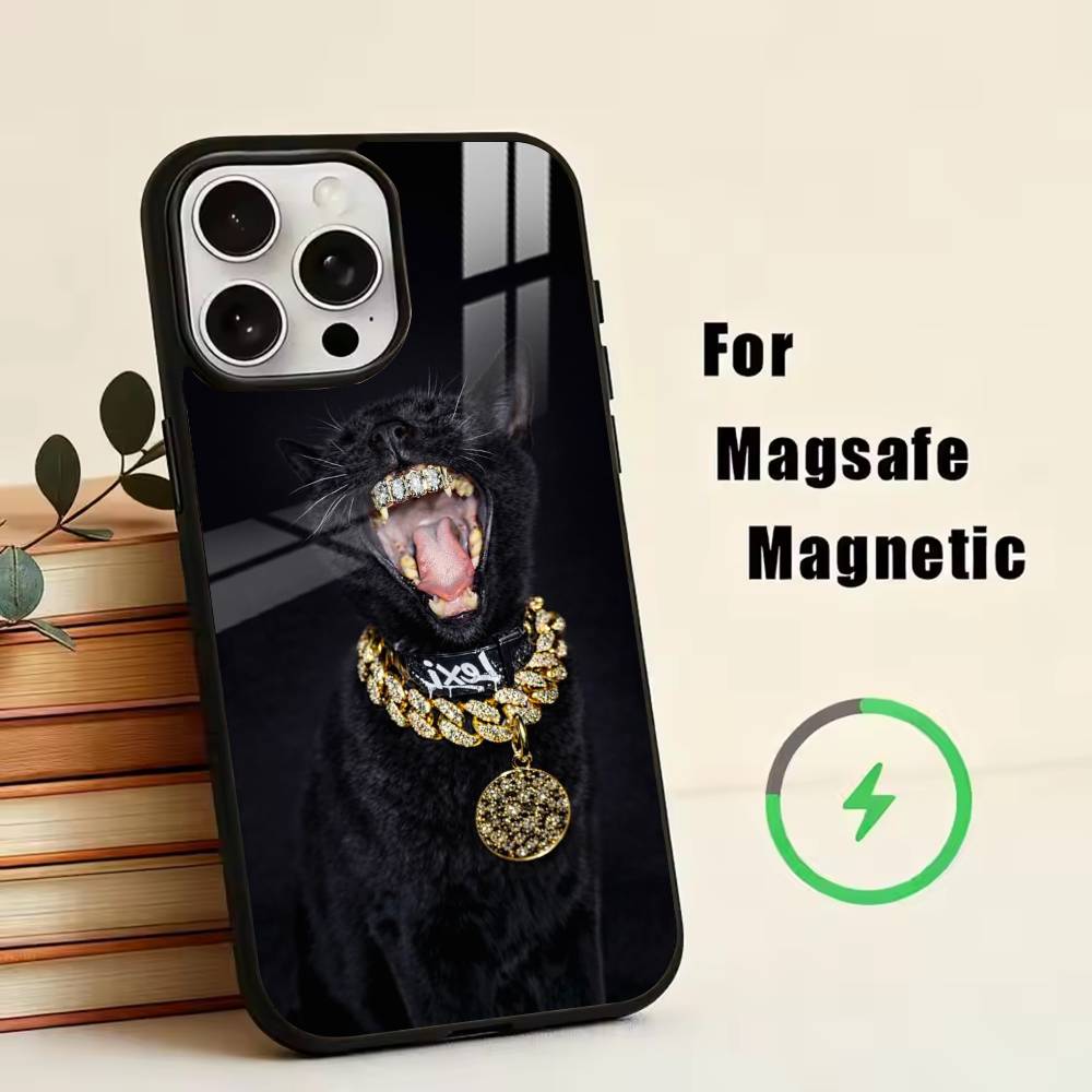 D-Funny Animals Phone Case For iPhone17,16,15,14,13,12,11 Plus,Pro Magnetic For Magsafe Wireless Charging