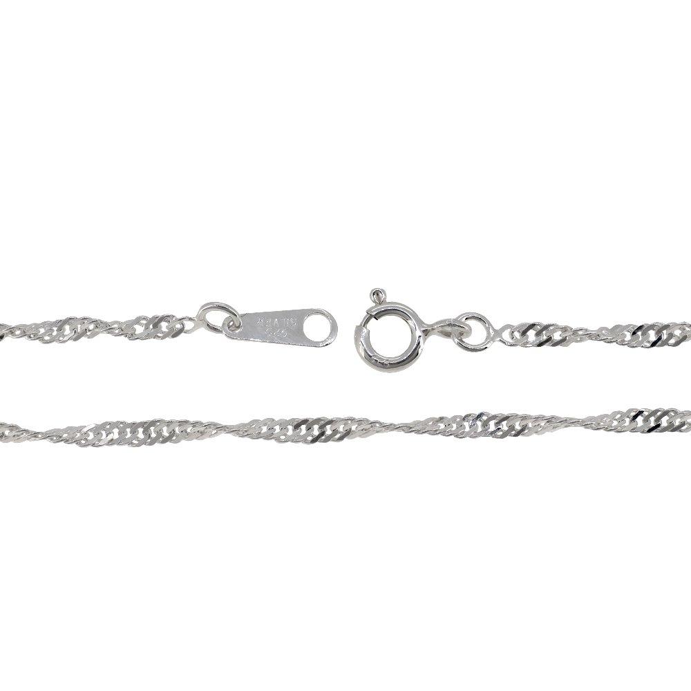 Gin No Screw Chain Length Width Silver 925 Necklace Chain Necklace Chain Chain Only [Shinjuku Kura] 40-50cm (40cm) Approx. 1.8mm Women's Men's