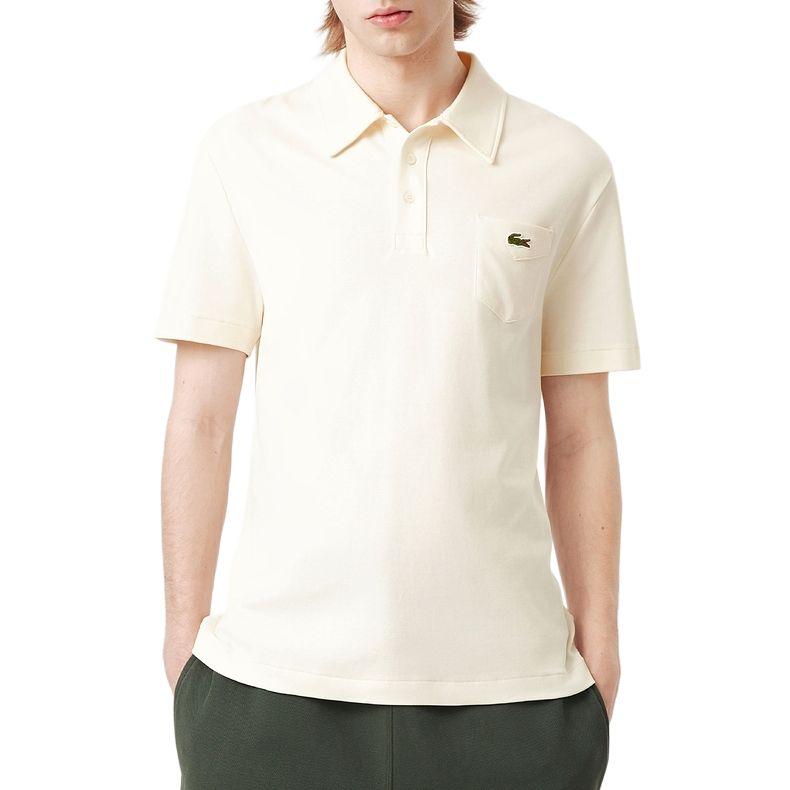 LACOSTE Polo Shirts Men's ARS/Warm White Polo Collar Moderate Other DH0732