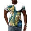 Gold Saint Seiya Anime Theme Cool 3D Printing Pictures Aesthetic Personality Men And Women Round Neck Short-Sleeved T-shirt Top