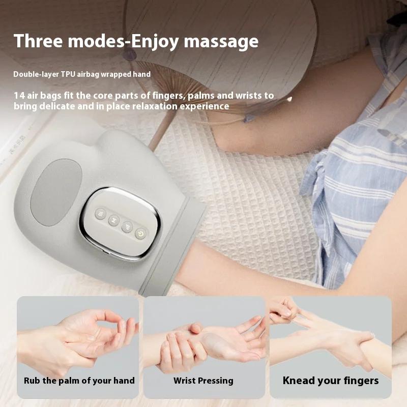 Multi Functional Finger Airbag Compression Hand Acupoint Hot Compress Device, Intelligent Wrist Joint Palm Electric Massager