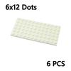DIY Building Blocks 6x12 Dots Assembles Particles 6pcs Thin Figures Bricks Educational Creative Size Compatible With 3028 Toys