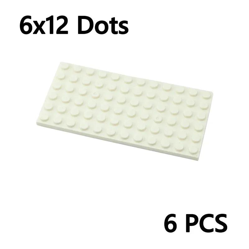 DIY Building Blocks 6x12 Dots Assembles Particles 6pcs Thin Figures Bricks Educational Creative Size Compatible With 3028 Toys