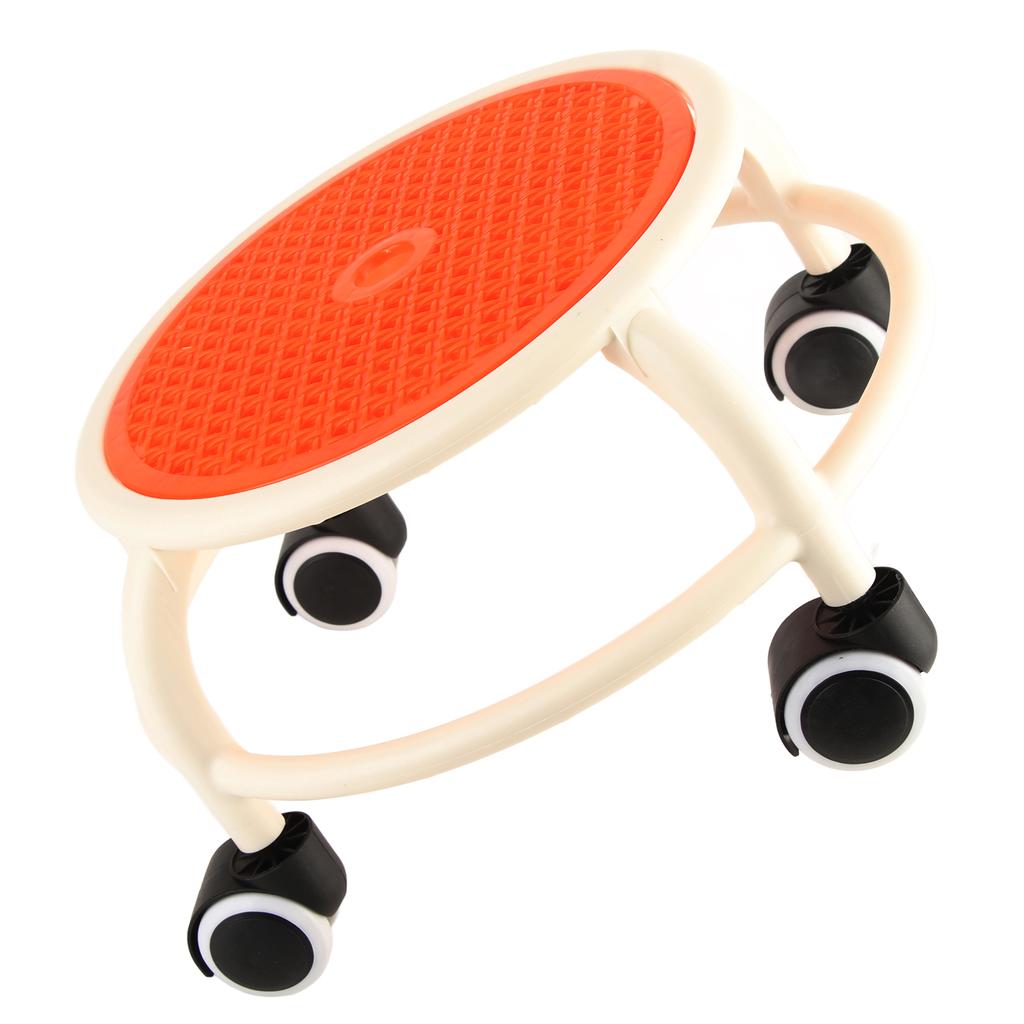 Okrągły Stołek na Kółkach Niski Wygodny Uniwersalny Koło Ruchomy Mini Stołek Wysoka Nośność dla