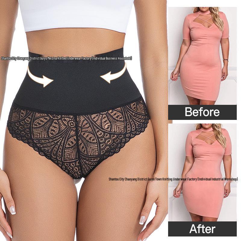 Spitzen High Waist Bauchkontrolle Formende Slips: Übergröße, Po-Lifting & Taillenformer
