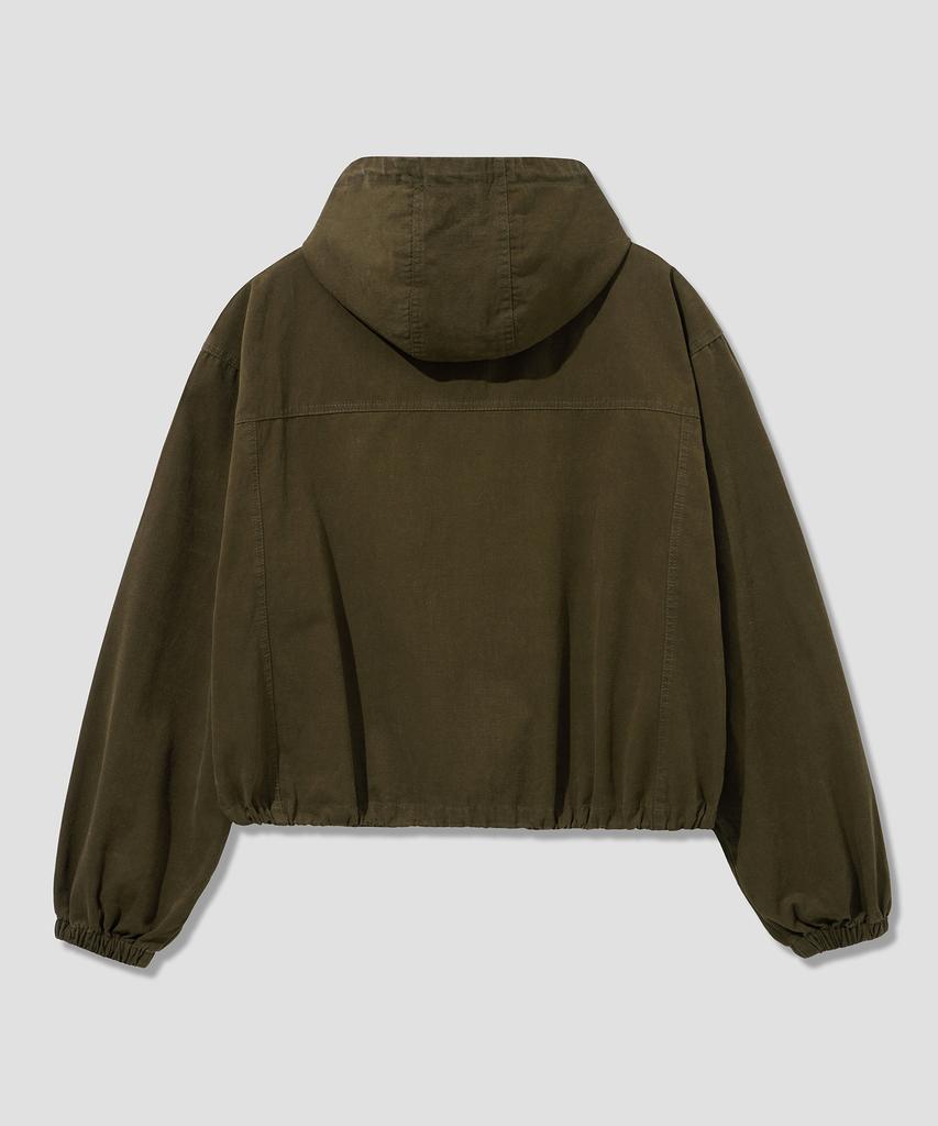 AGOD Washed Canvas Hooded Jacket [Brown]