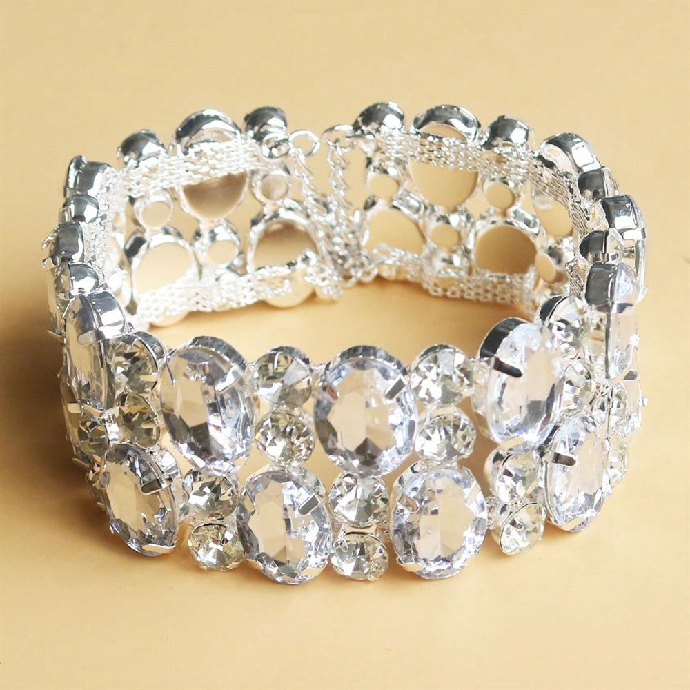Europe And The United States Are Full Of Diamond Necklaces, Bridal Wedding Accessories Have A Simple Temperament, Two Rows Of Large Diamond Neck Chain