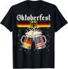 Oktoberfest German Drinking Men Women Vintage German Flag T-Shirt