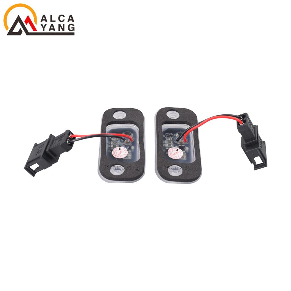 2Pcs Water Proof LED Number License Plate Lights Lamp for VW Golf Mk3 Polo 3 Cabriolet Seat Ibiza Cordoba Vario 6K Error Free