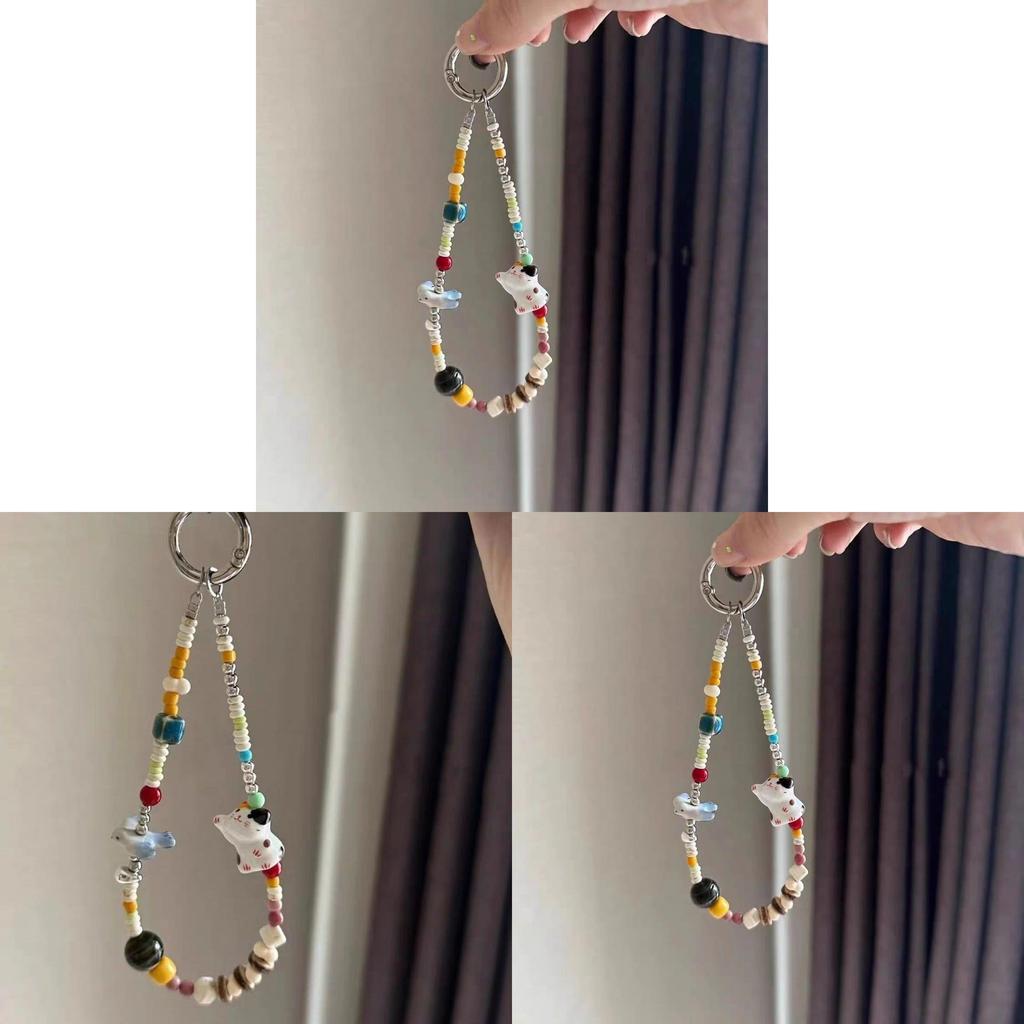 Pvc Beaded Phone Strap With Colorful Cartoon Design For Kids And Teens