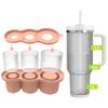 Ice Cube Tray For Stanley Silicone Cylinder Ice Cube Mold With Lid Reusable Ice Blocks Trays For Tumbler Cup Easy Release