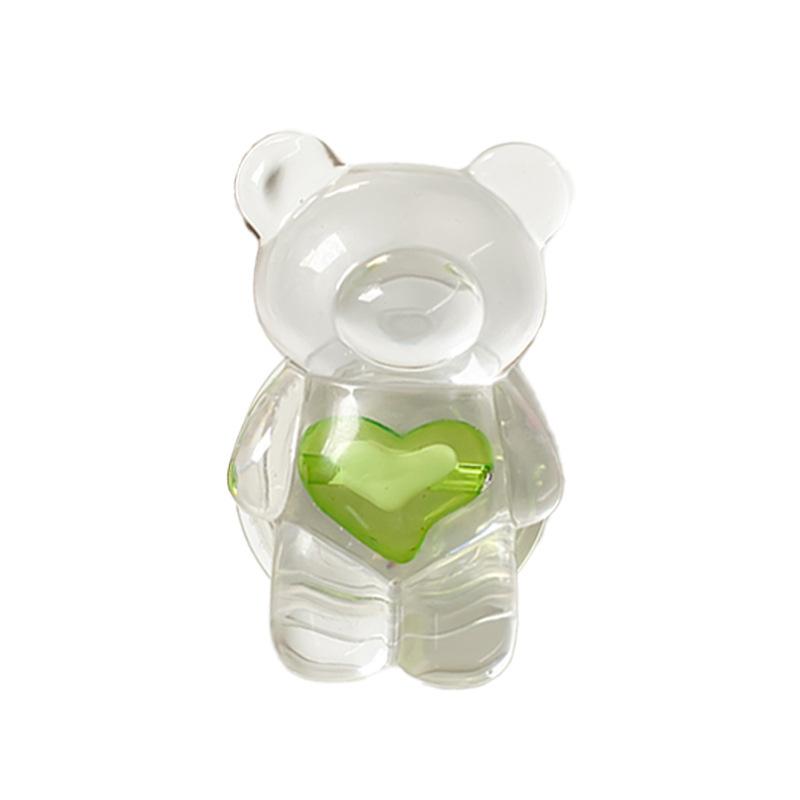 Creative Mobile Phone Airbag Bracket Transparent Love Bear Solid Color Simple Paste Retractable Airbag Mobile Phone Ring