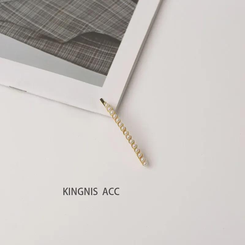 Korean Style Pearl Clip Set: Chic Large & Small Hairpins for Back of Head