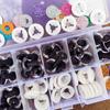 Eyes for Crochet Animals Glitter Plush Toy Eyes Round Safety Eyes Animal Doll Making Supplies Domed Button Eyes with Washers