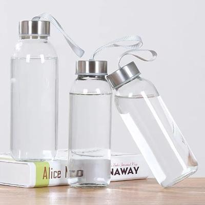 300 ml transparente, runde, tragbare Wasserflaschen aus Glas, für Tee, Kaffee, Wasser, Becher für Heimwerker, Trinkbecher, geschäftliche Nutzung, Geschenk zur Geburt, Outdoor