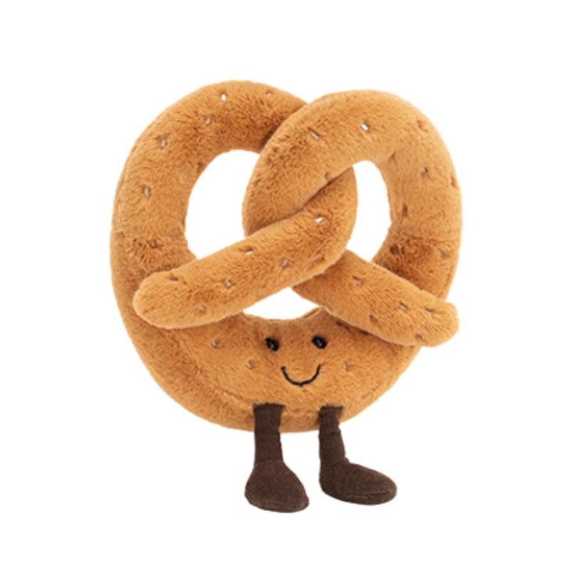 JELLYCAT Fun Food Series Alkaline Water Bread Knot Companion Brown Doll Plush Doll 18cm/30cm Height