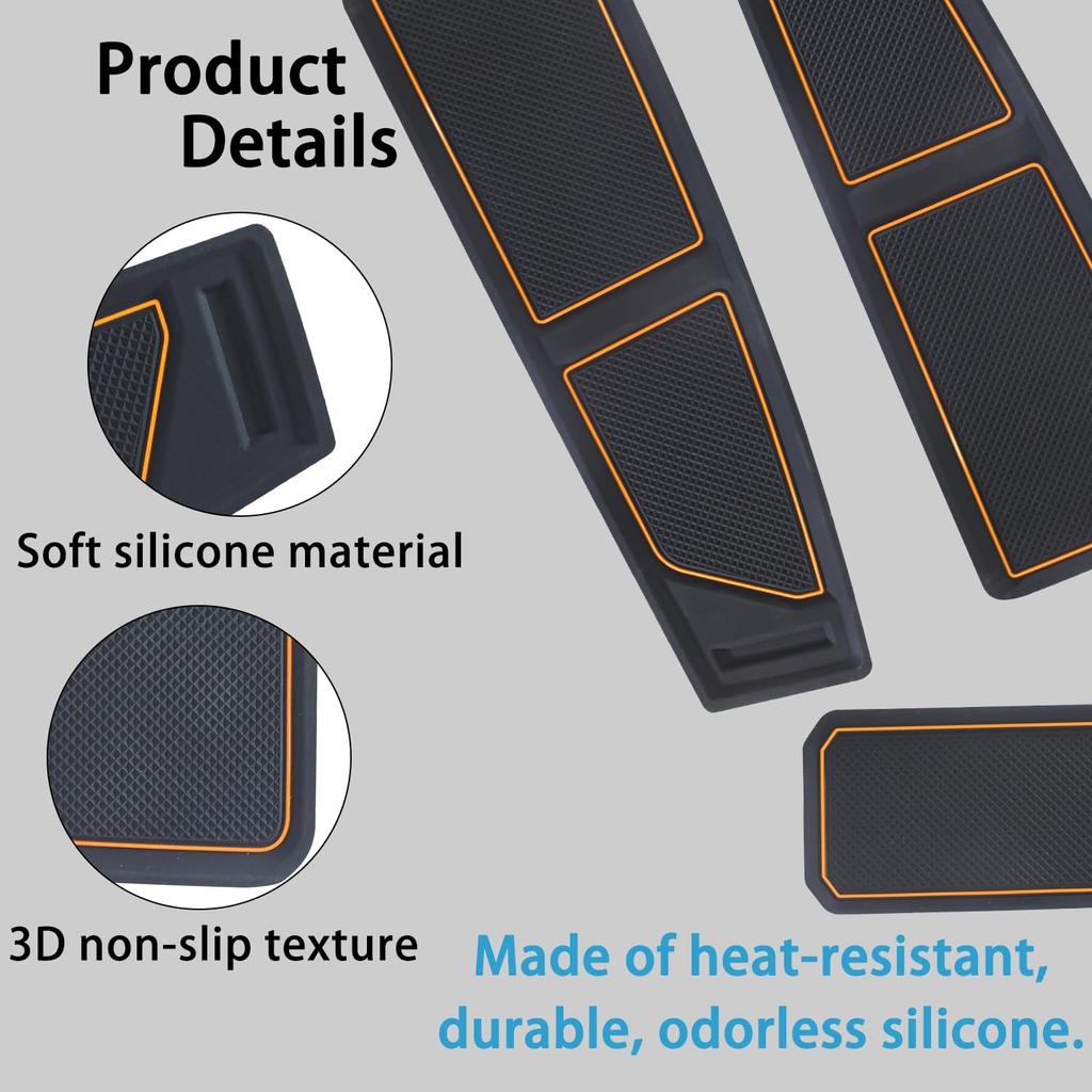 Dash Cover Tray For Ford Bronco Accessories - 2024 2025, Dashboard Compartments Mat, Anti-Slip Silicone Ert, Anti Dust Interior Dash Pad Liner For