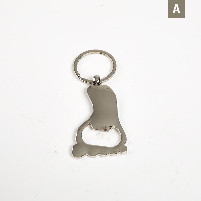 Key Chain Aluminum Beer Bottle And Can Opener Small Beverage Ring Sliver
