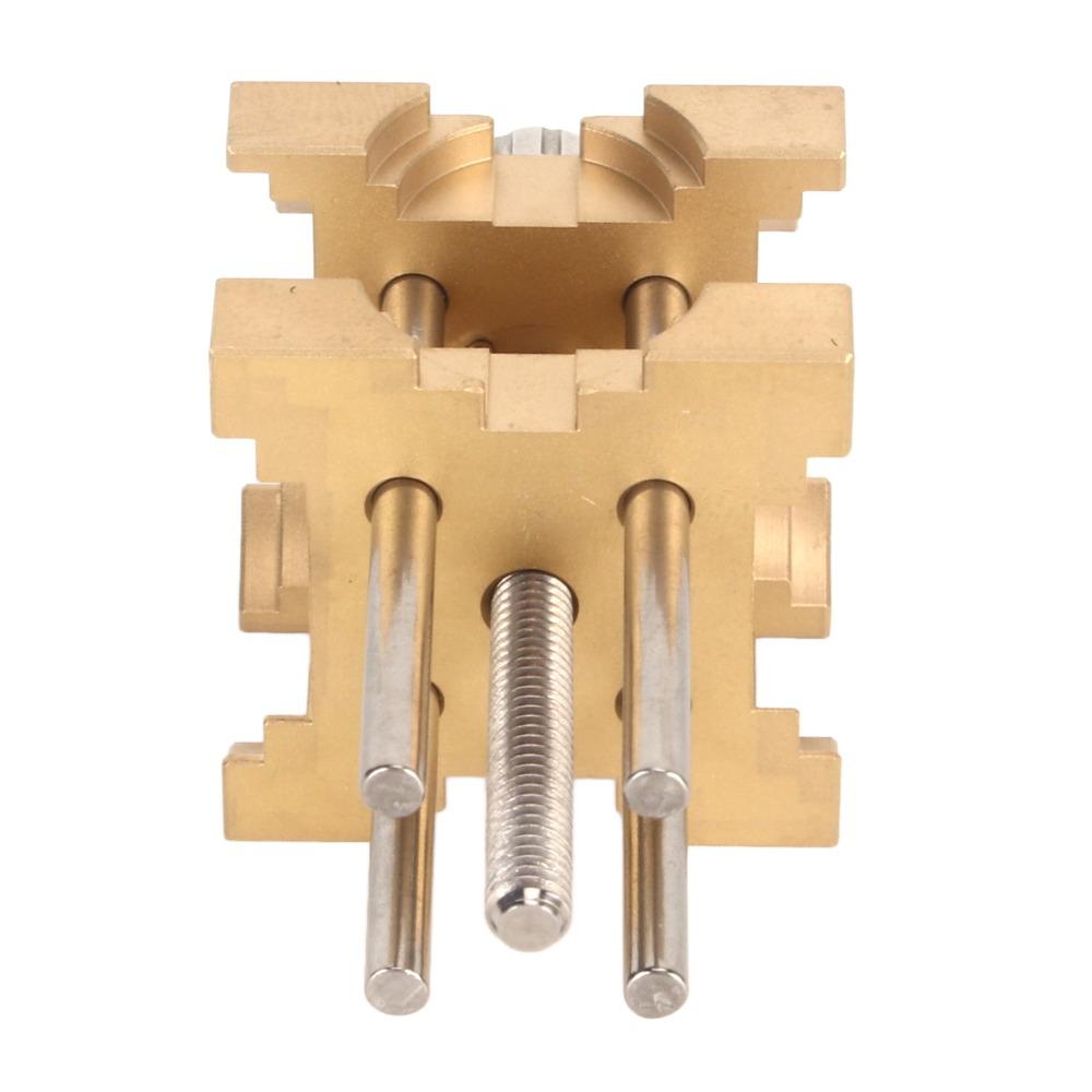 Convenient Brass Watch Repair Tool 4-Sided Pure Copper Movement Holder Adjustable Fixed Movement Stand Disassembly