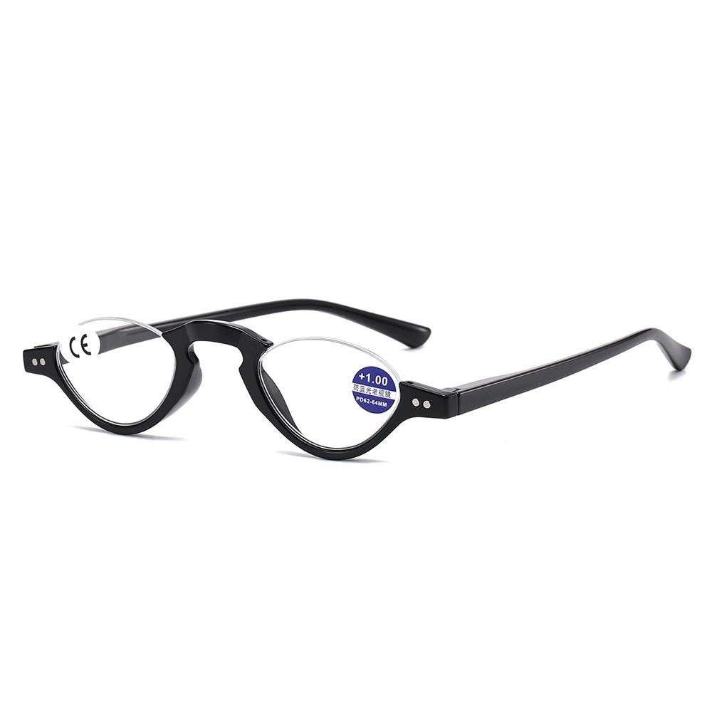 Retro High Definition Half Frame Fish Silk Reading Glasses Anti-Blue Versatile Reading Glasses Middle-Aged Reading Glasses