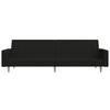 vidaXL Schlafsofa 2-Sitzer Schwarz Stoff