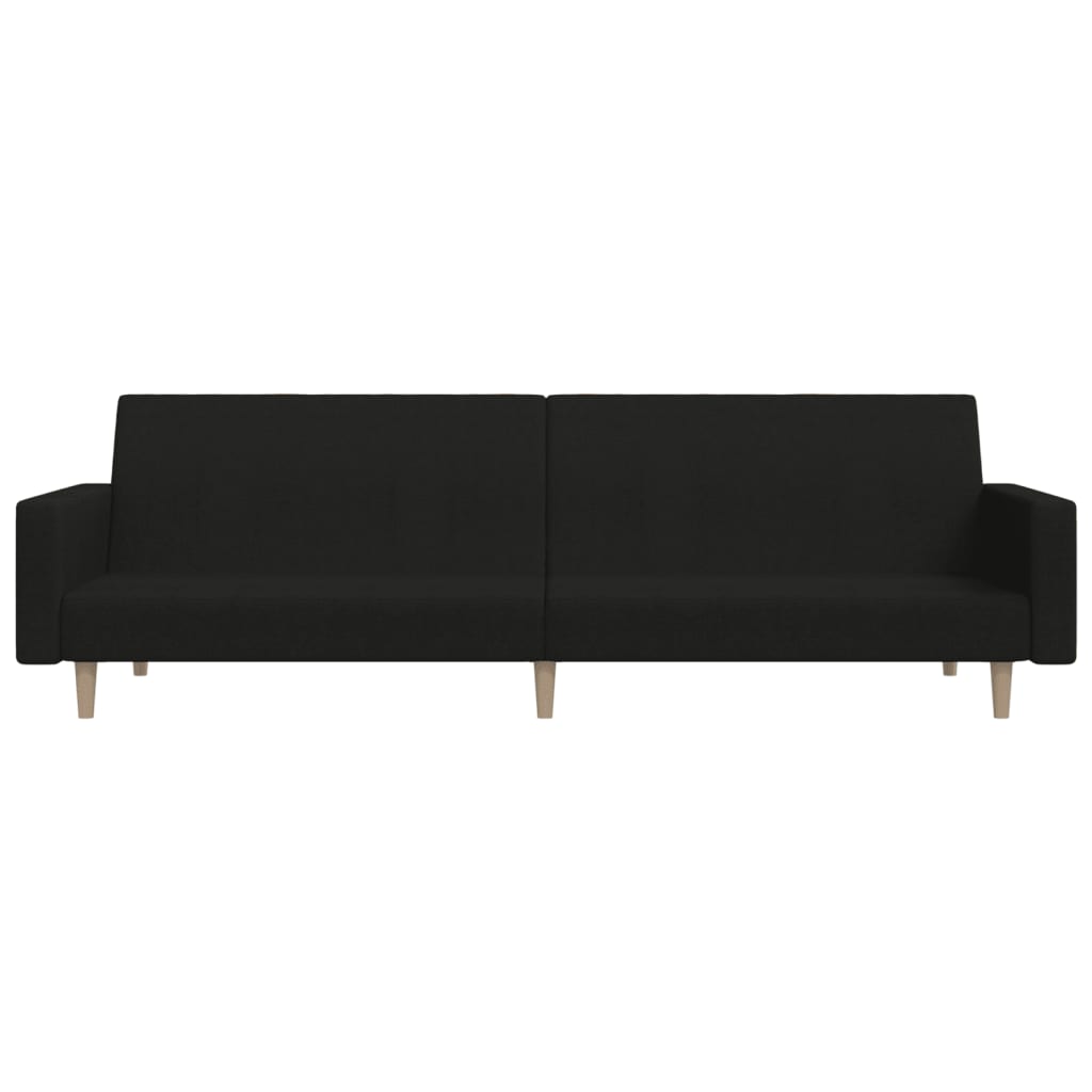vidaXL Schlafsofa 2-Sitzer Schwarz Stoff