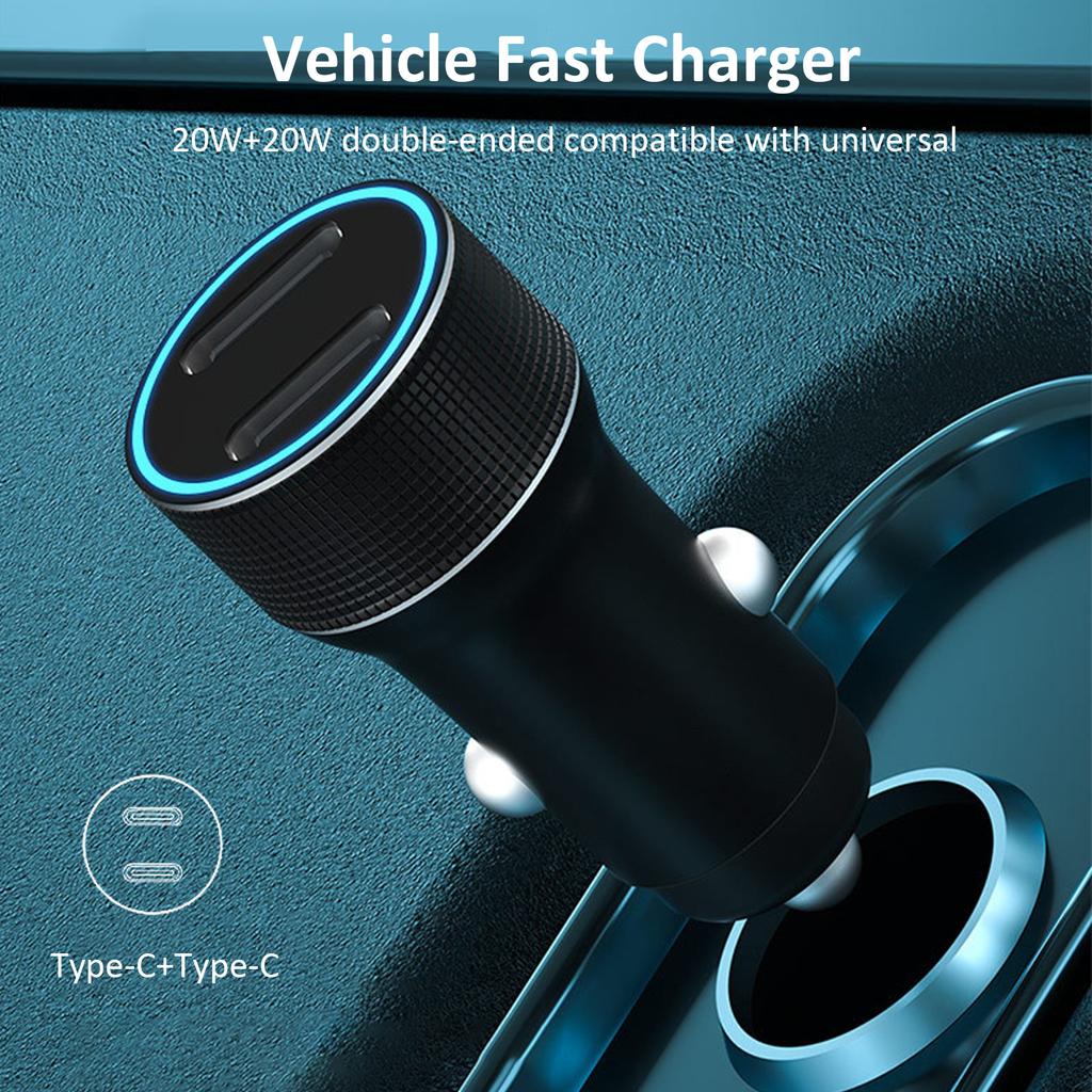 Car Charger USB C 20W Cigarettes Lighter Adapters Charger PD20W Type C Car Phone Charger 2 Port Fast Charging adapters