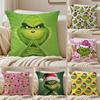 Film The G-Grinch C-Christmas Pillow Case Anti-dustmite Pillowcase Invisible Zipper Silky Short Plush Sofa Cushion Cover