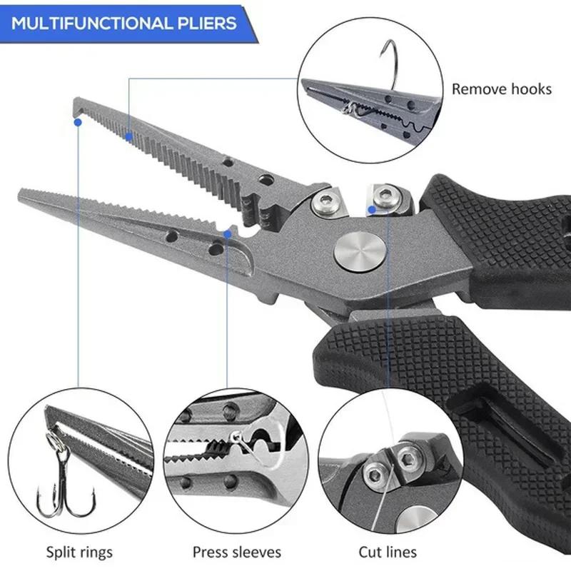 7 Inch Precision Forged Stainless Steel Multifunctional Fishing Plier Scissors Clamp High Quality
