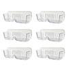 6PCS Window Glasses Storage Case Wall Mounted Glasses Organizer Box for Eyewear and Sunglasses Displaying Tool
