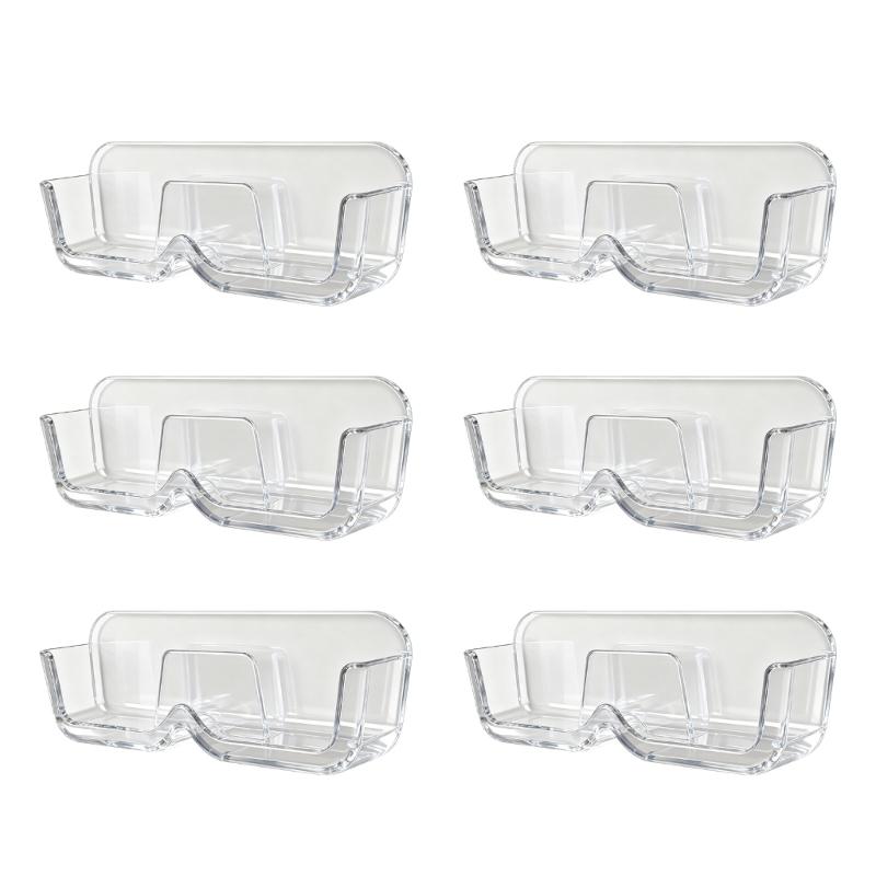 6PCS Window Glasses Storage Case Wall Mounted Glasses Organizer Box for Eyewear and Sunglasses Displaying Tool