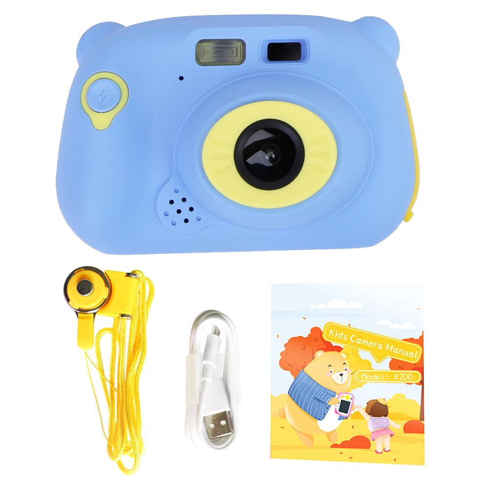 1080P 12MP HD WIFI Dual Lens Digital Camera Children Camcorder for Kids Gifts (Blue)