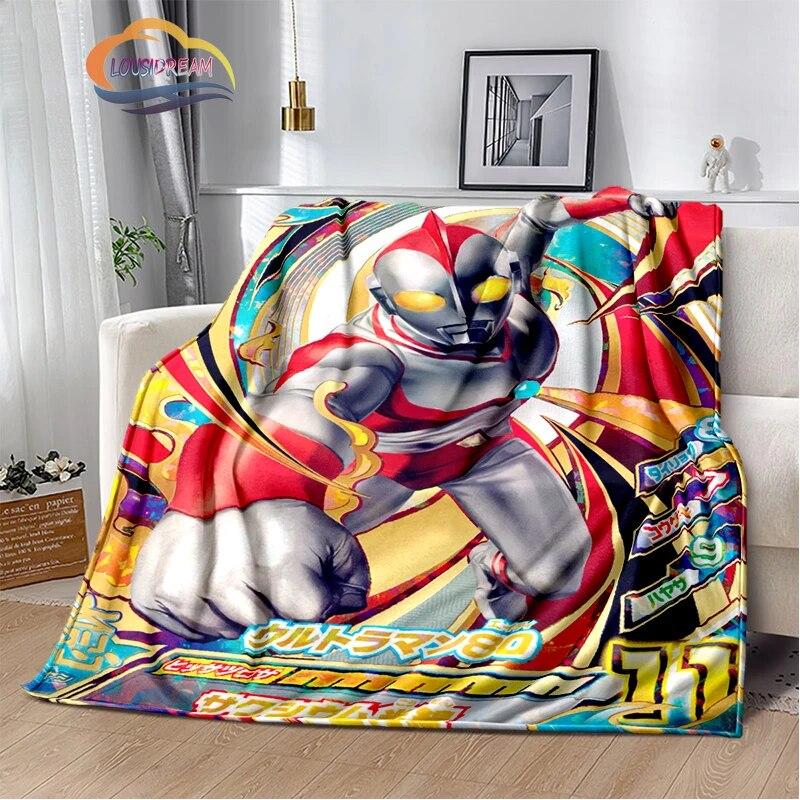 Ultra Heroes Zeta Hero's Path  Wool Blanket Jindian Animation Character Ultraman  Fashion  Portable Flannel Warm Camping