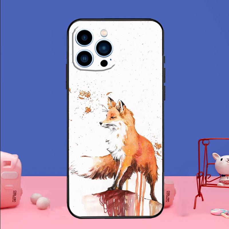 Anime Fox Phone Case For iPhone 16 15 14 13 12 11 17 Pro Max Plus 12 13 Mini 16e 17 Air Bumper Cover