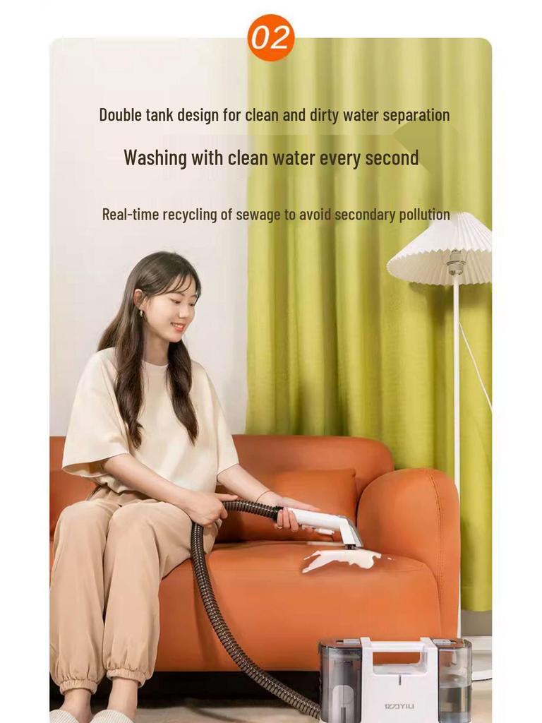 Compact Fabric and Carpet Vacuum Cleaner