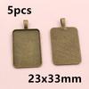 3-10pcs 18x25mm 19x38mm 25x50mm Inner Size Rectangle Pendant Cabochons Blank Base Setting Tray DIY Jewelry Making Accessories