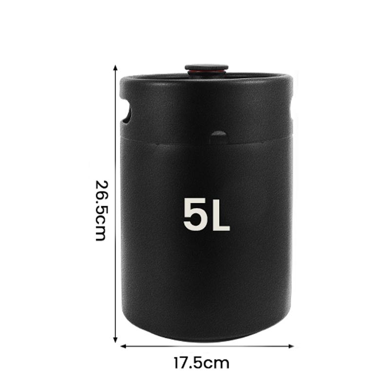 ELECQUEEN Mini Keg 5l, Matte Black
