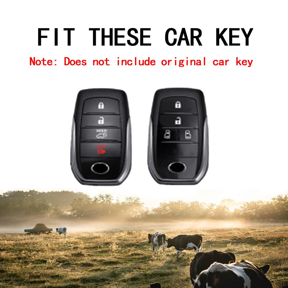 Car Key Case Leather Cover for 4 5 Button Toyota Alphard Vellfire Sienna Senna Keyring Holder Shell