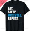 Eat Sleep Wrestle Repeat Funny Wrestling & Wrestler T-Shirt Gift Cotton T Shirt Graphic Print T Shirts Street Tops  Clothing