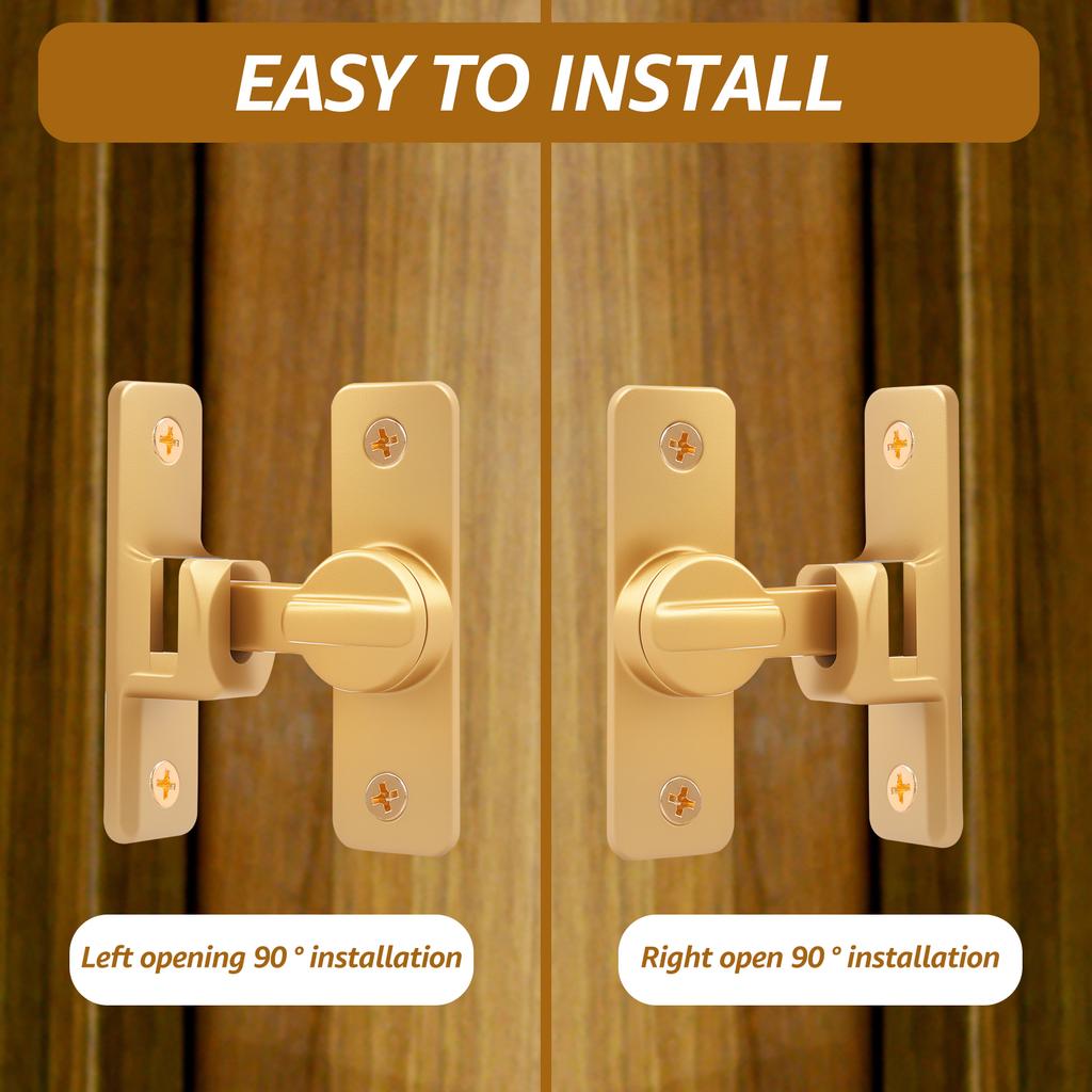 6Pcs 90 180 Degree Sliding Door Latches Increased Security Anti Theft Gate Lock for Bedroom Cabinet Window Hardware Accessories