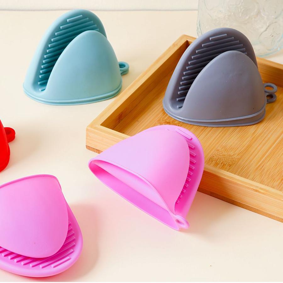 1 Pair Kitchen Silicone Heat Resistant Gloves Clips Insulation Non Stick Anti-slip Pot Bowel Holder Clip Cooking Baking Oven Mitts