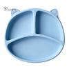 Baby Feeding Set for 6 Months to 3 Years Silicone Suction Plate Toddlers, Cute Bear Shape Unbreakable Divided Toddler Tray Bowl, Non Slip Infants And