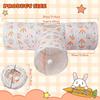Suede T-shaped Tunnels Tubes Three-channel Foldable Hideout Pet Supplies Small Animal Tunnel Toys For Rabbits Guinea Pigs